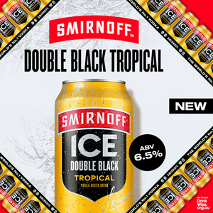 Smirnoff Ice Double Black Tropical Vodka 6.5% 10 Pack Can 375mL - Harry's Liquor