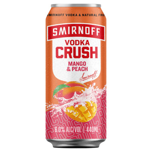 Smirnoff Vodka Crush Mango & Peach 6% Can 440mL - Harry's Liquor