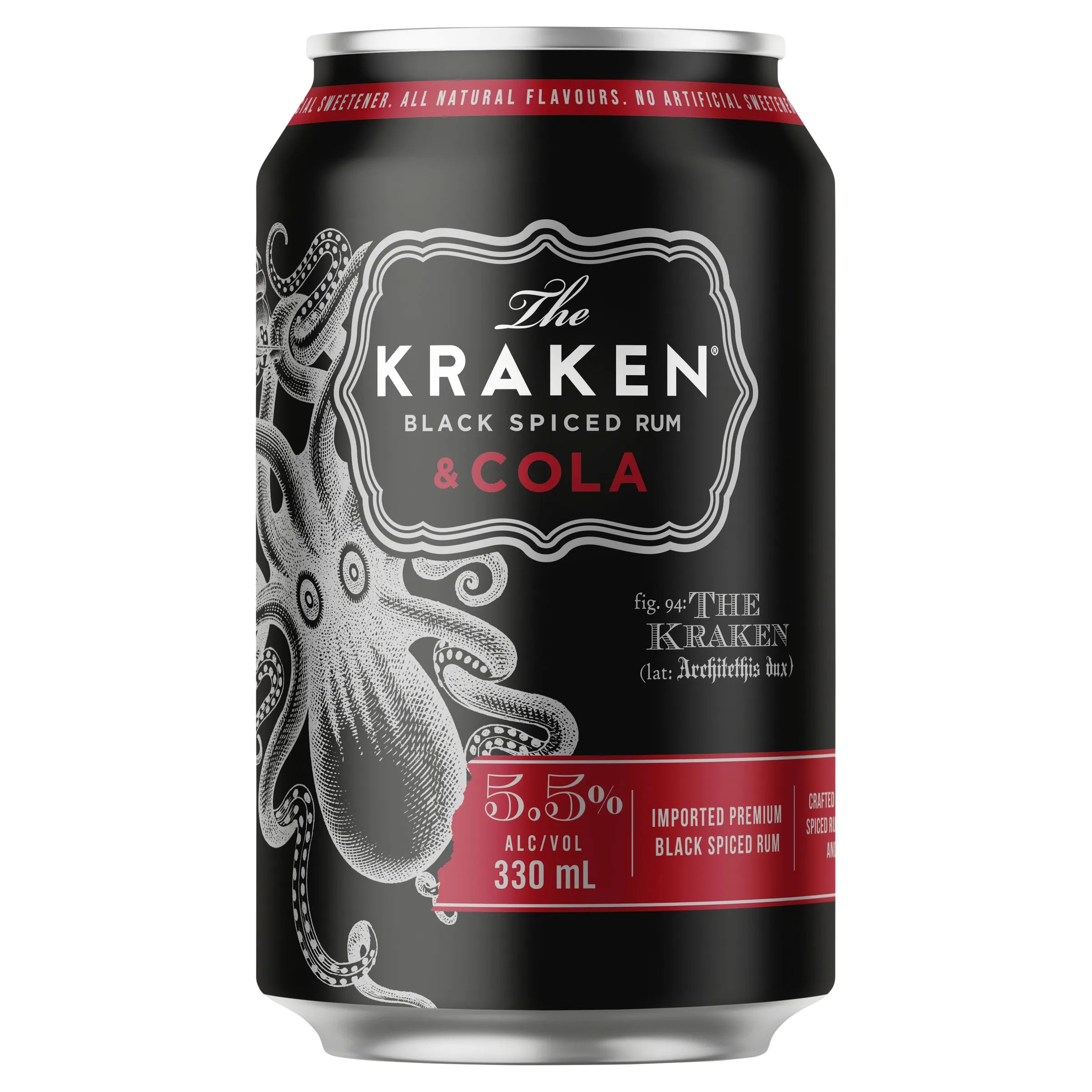 The Kraken Spiced Rum & Cola Can 330mL - Harry's Liquor