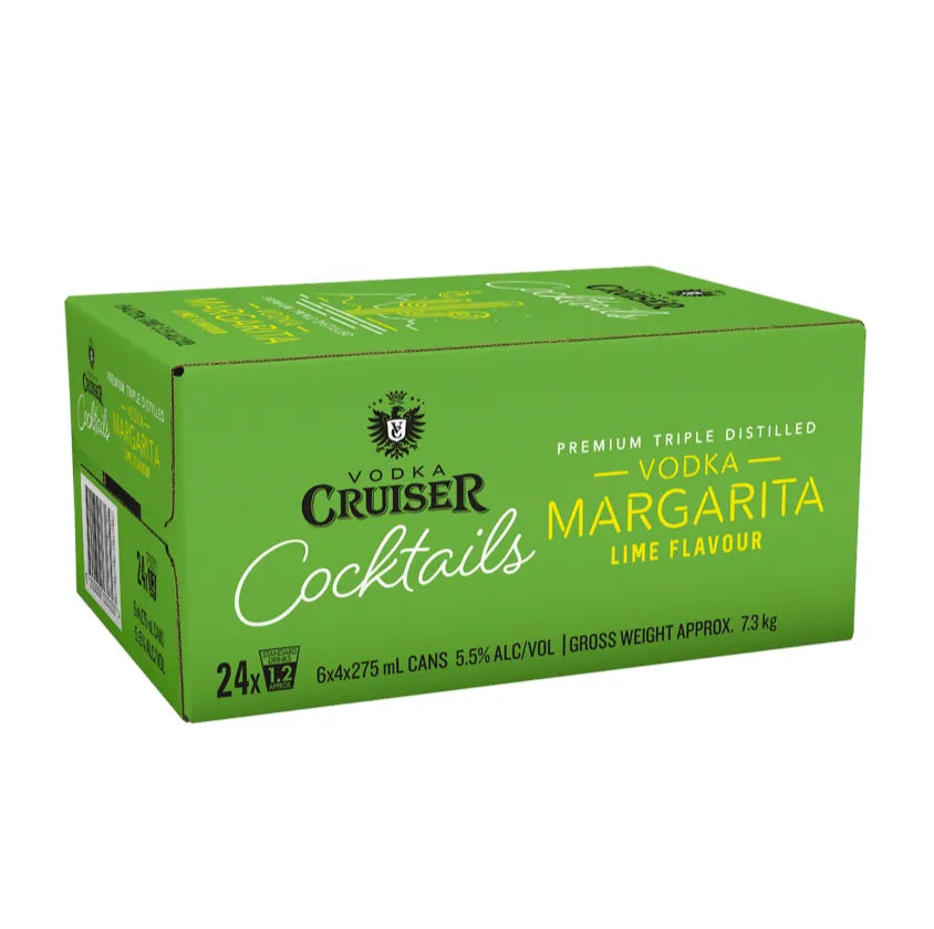Vodka Cruiser Cocktails Lime Margarita Can 275mL - Harry's Liquor