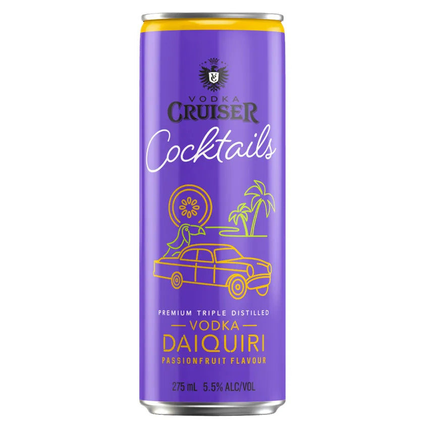 Vodka Cruiser Cocktails Passionfruit Daiquiri Can 275mL - Harry's Liquor