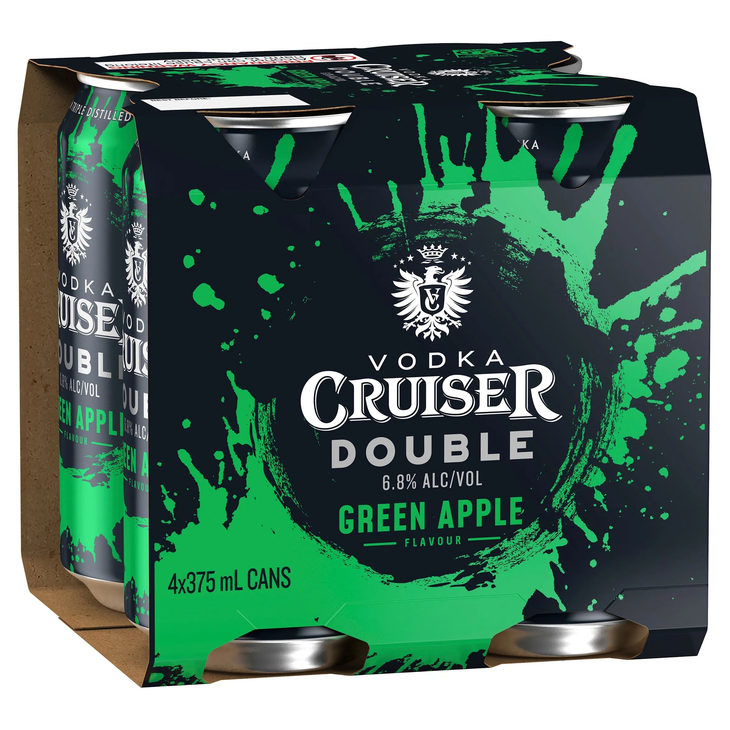Vodka Cruiser Double Green Apple Can 375mL - Harry's Liquor