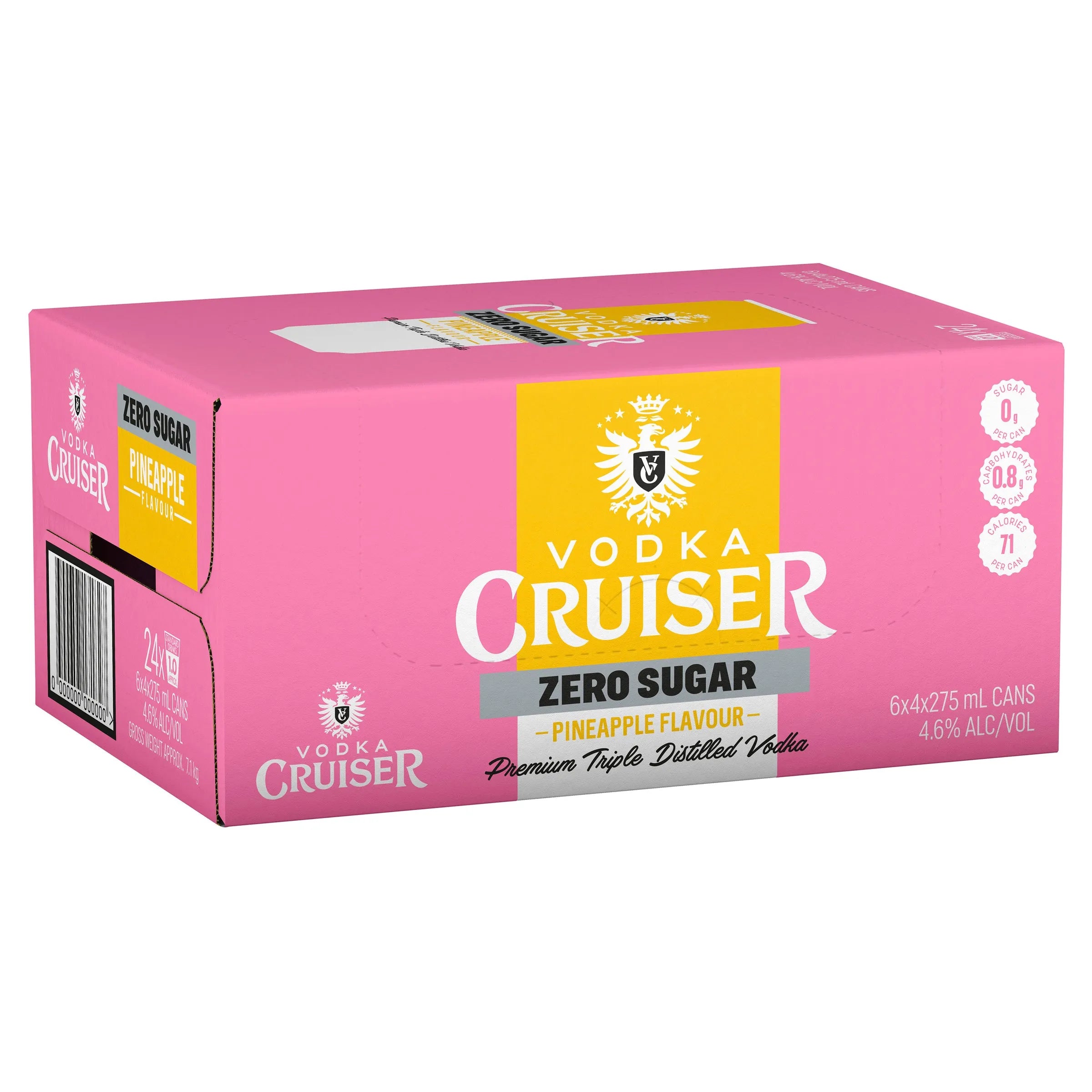 Vodka Cruiser Zero Sugar Pineapple Can 275mL - Harry's Liquor