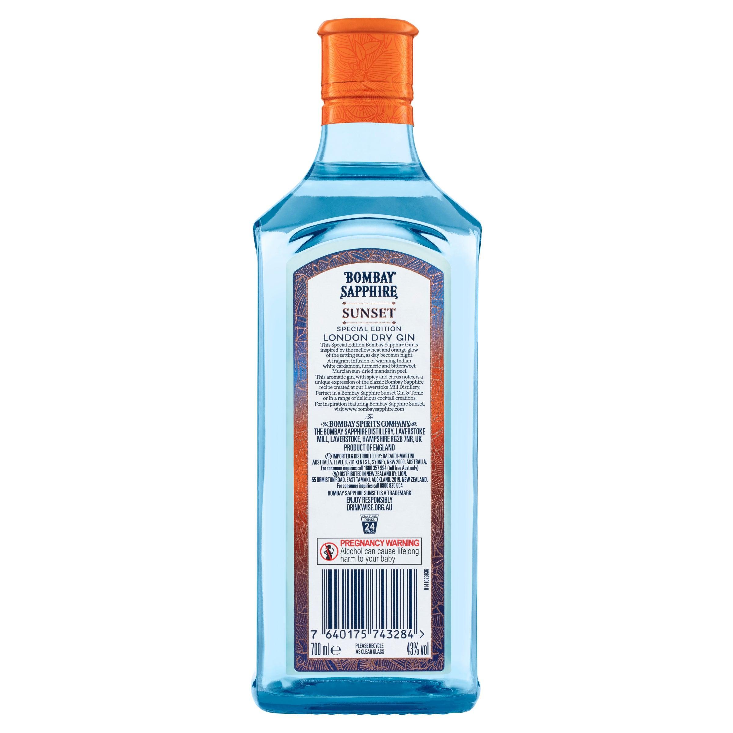 Bombay Sapphire Sunset Gin 700mL - Harry's Liquor
