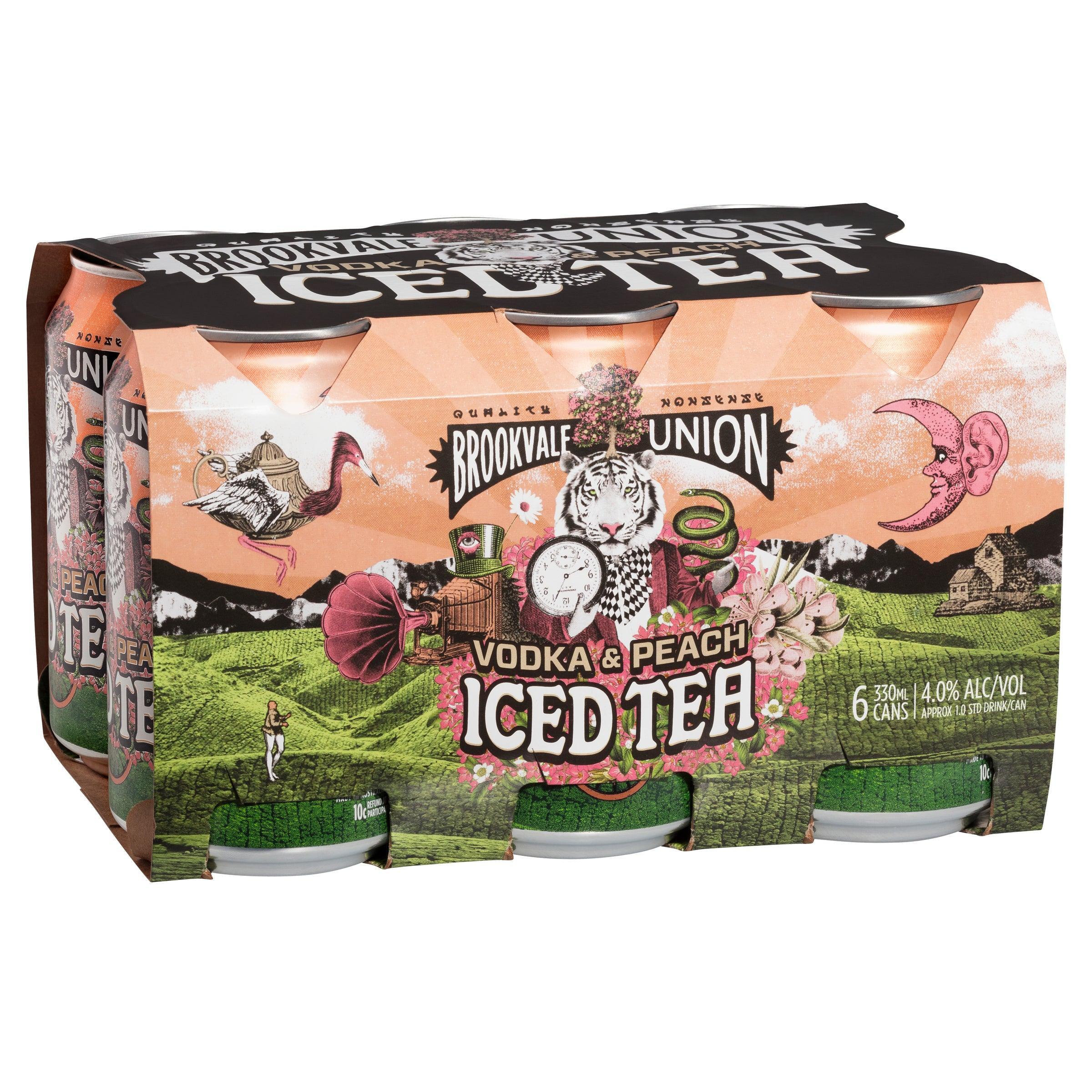Brookvale Union Vodka & Peach Iced Tea Can 330mL - Harry's Liquor
