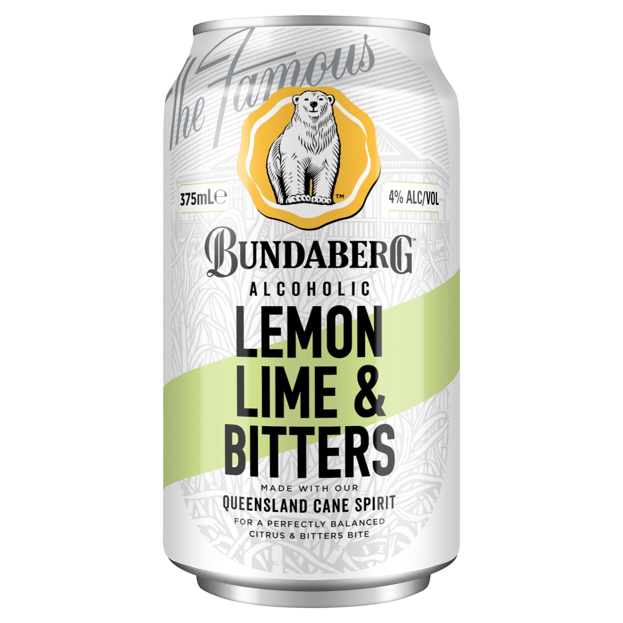 Bundaberg Alcoholic Lemon Lime & Bitters Can 375mL - Harry's Liquor