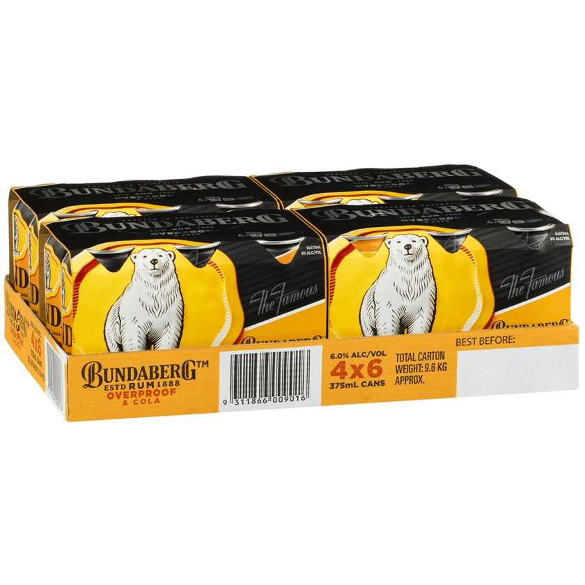 Bundaberg O.P Rum & Cola Can 375mL - Harry's Liquor