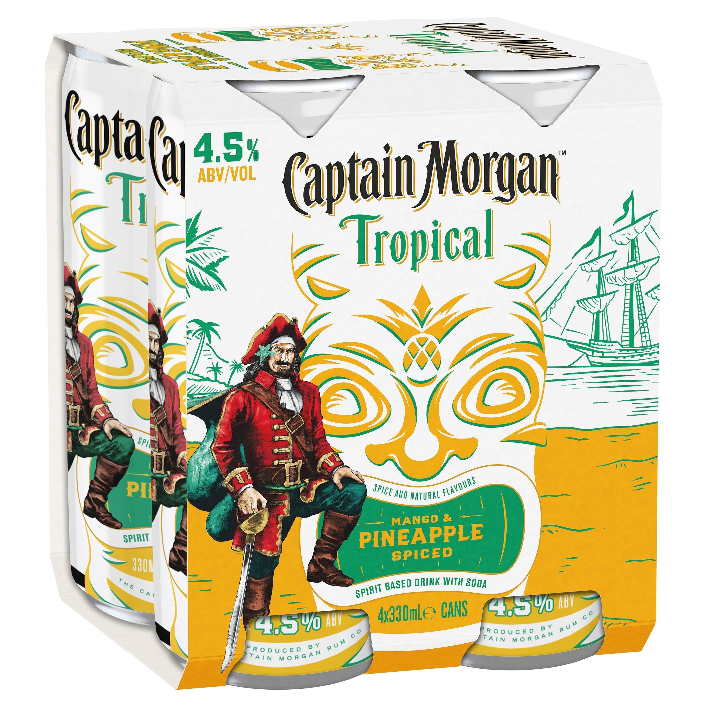 Captain Morgan Tropical Mango & Pineapple Can 330mL - Harry's Liquor