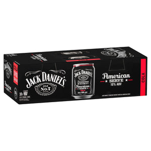 Jack Daniel's American Serve & Cola 10 Pack Can 250mL - Harry's Liquor