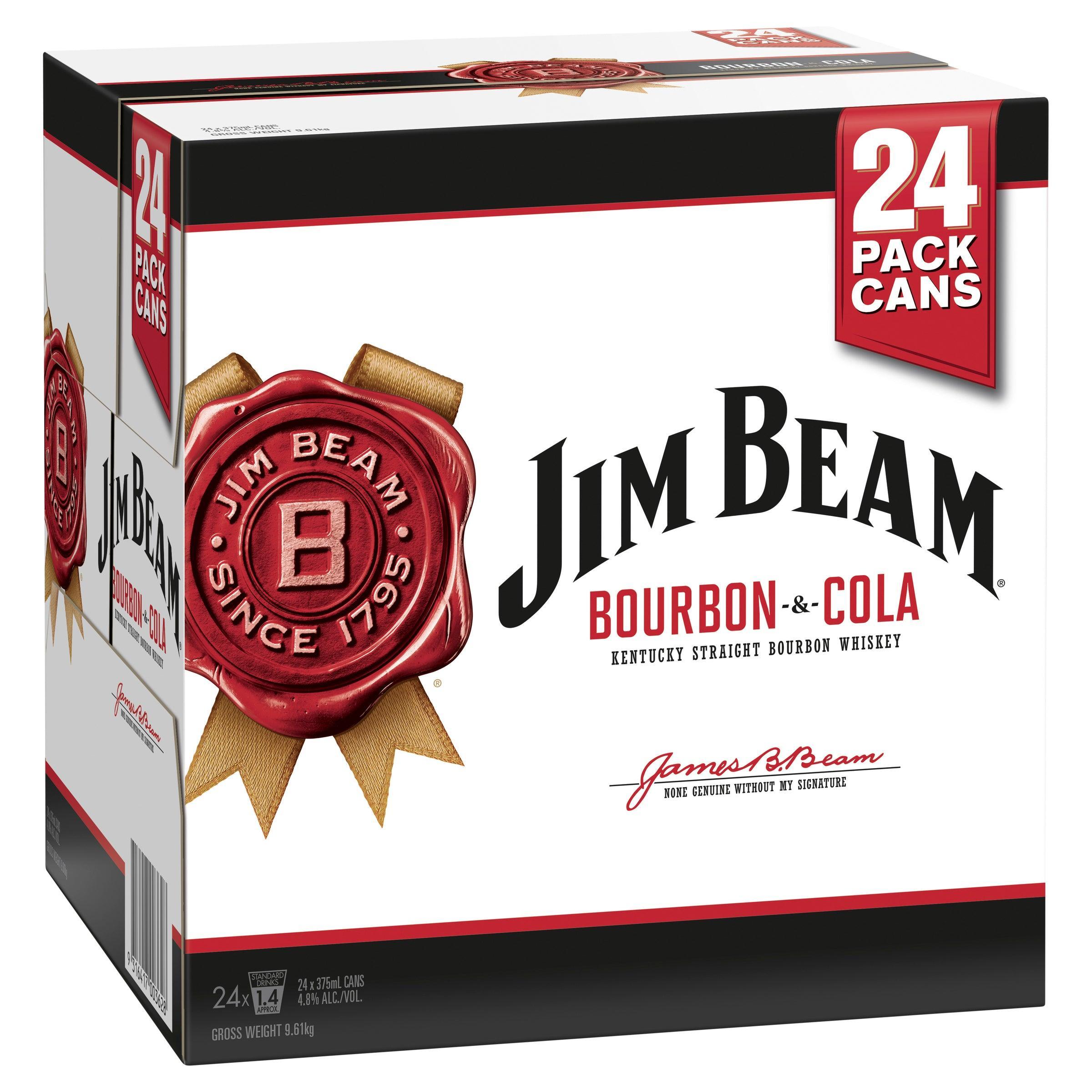 Jim Beam White Label Bourbon & Cola Can 375mL - Harry's Liquor