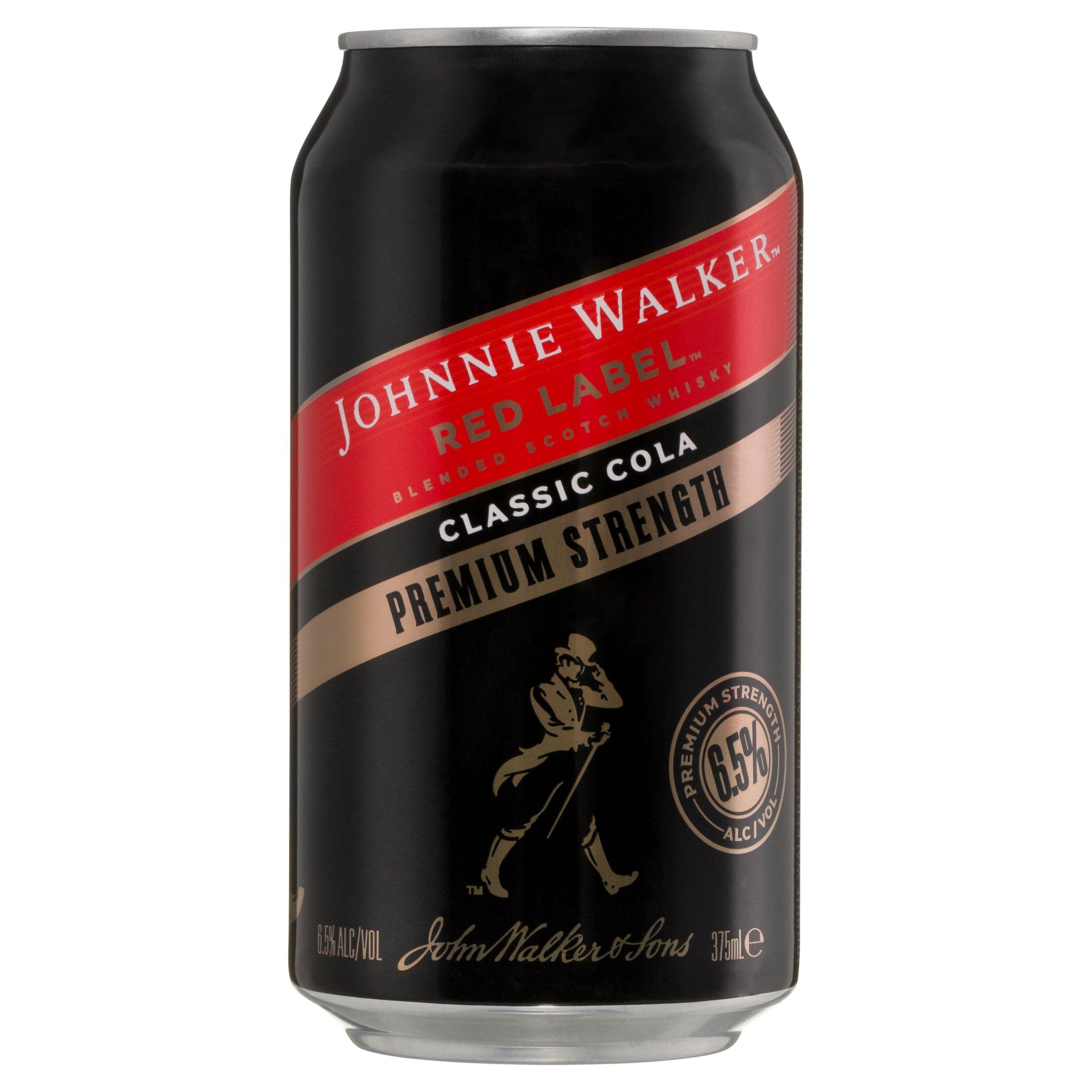 Red Label Cola Johnnie Walker Red Label & Cola Premium Serve 6.5% Can 375mL