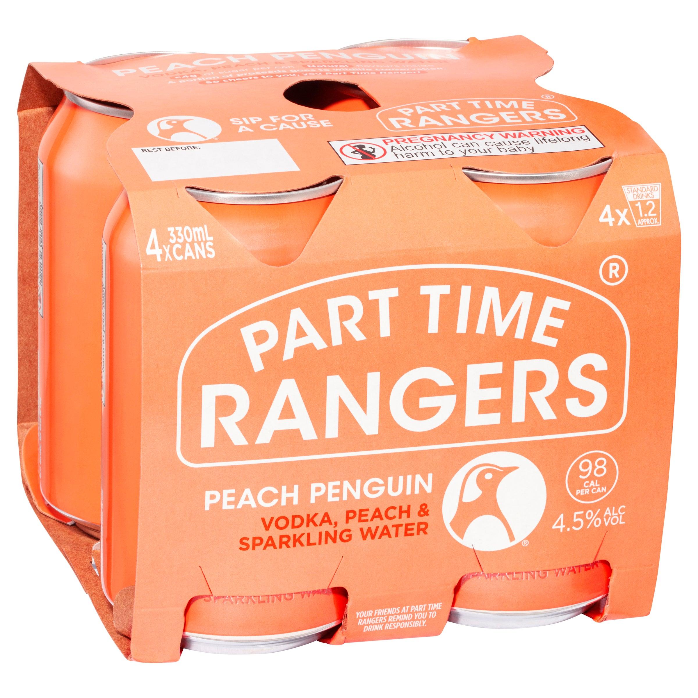 Part Time Rangers Peach Penguin Can 330mL - Harry's Liquor