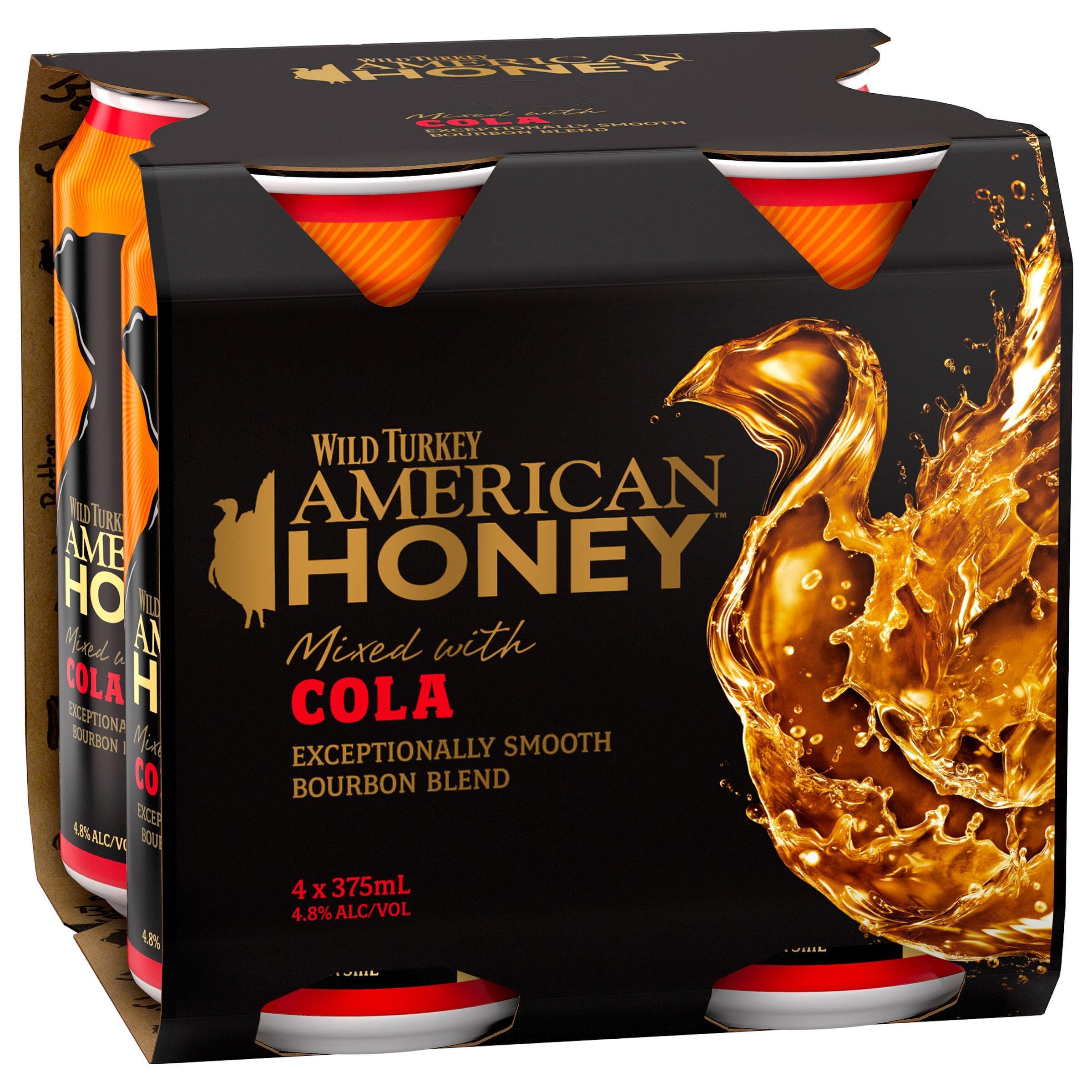 Wild Turkey American Honey & Cola Can 375mL - Harry's Liquor