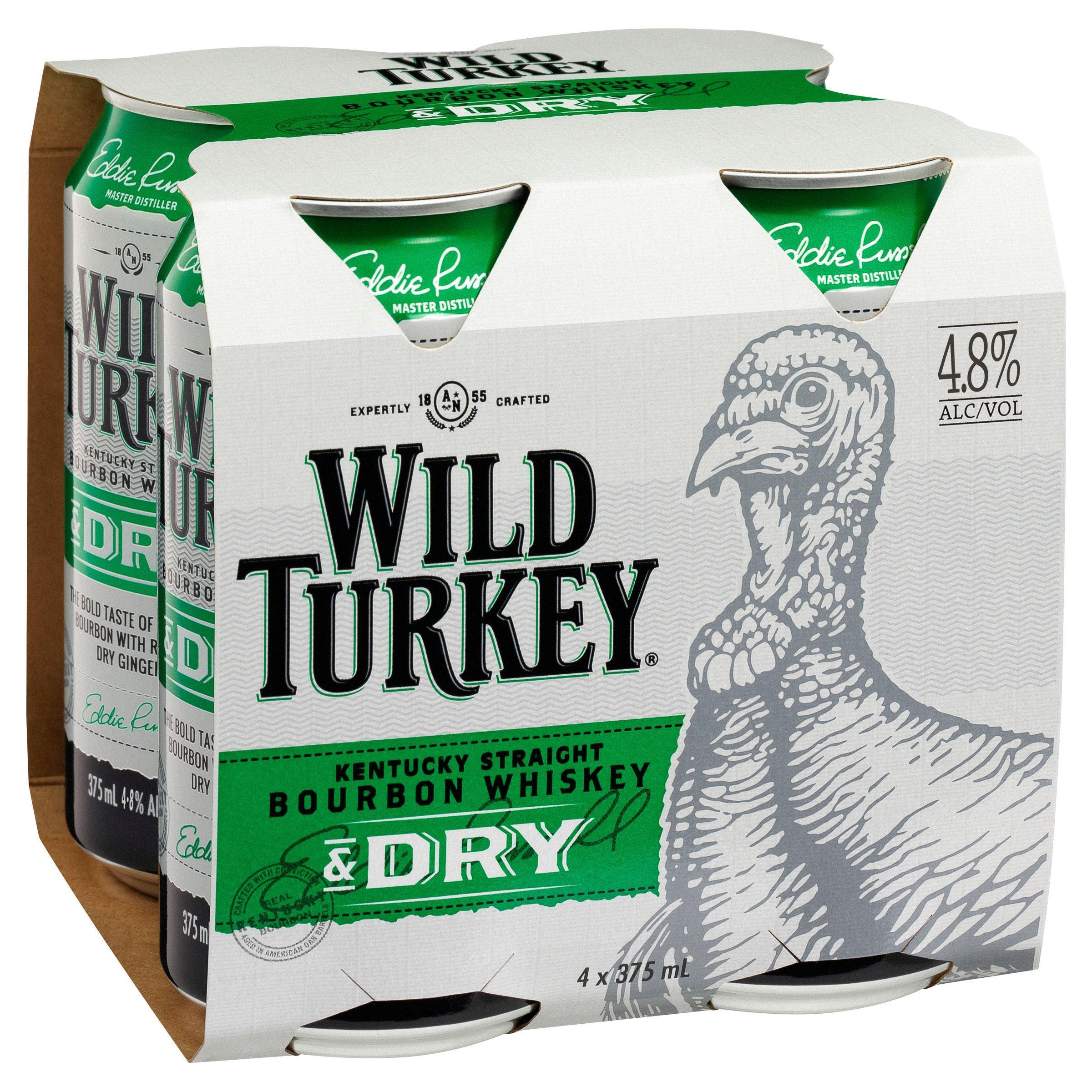 Wild Turkey Bourbon & Dry Can 375mL - Harry's Liquor