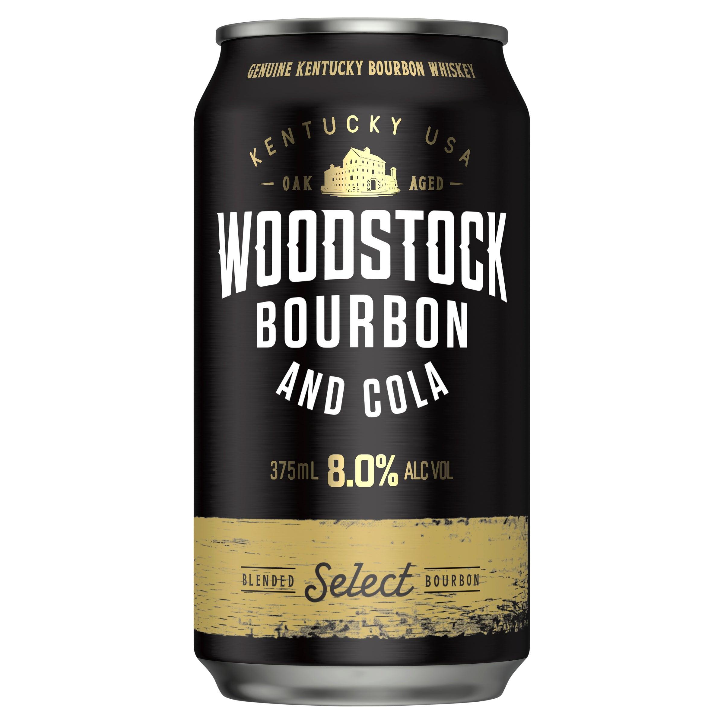 Woodstock Bourbon & Cola 8% Can 375mL - Harry's Liquor